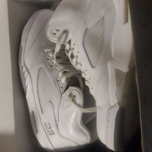 Jordan 5 retro metallic white